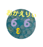 日常使える、数字で顔文字（個別スタンプ：3）