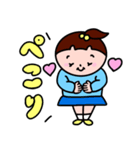 【かわいい女の子】毎日使いやすいスタンプ（個別スタンプ：27）