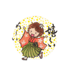 和服ガールの日常スタンプ（個別スタンプ：4）