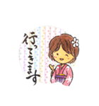 和服ガールの日常スタンプ（個別スタンプ：35）