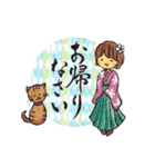 和服ガールの日常スタンプ（個別スタンプ：36）