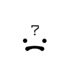 シンプルな顔と文字。（個別スタンプ：39）