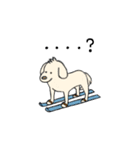 スノーボードする犬（個別スタンプ：6）