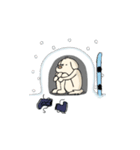 スノーボードする犬（個別スタンプ：14）