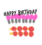 HAPPY〜Birthday（個別スタンプ：4）