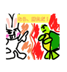 ウサギ カメ（個別スタンプ：6）