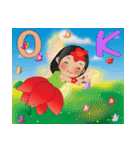 花の妖精ビッグフォント超実用的なの挨拶（個別スタンプ：10）