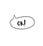 シンプル吹き出し(1)英語版（個別スタンプ：2）