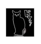 闘う黒猫の擬音語スタンプなど（個別スタンプ：7）