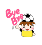 サッカーサポータースタンプ(黄色)（個別スタンプ：4）