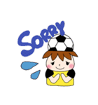 サッカーサポータースタンプ(黄色)（個別スタンプ：6）