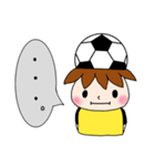 サッカーサポータースタンプ(黄色)（個別スタンプ：9）