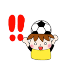 サッカーサポータースタンプ(黄色)（個別スタンプ：10）