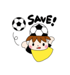 サッカーサポータースタンプ(黄色)（個別スタンプ：15）