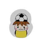 サッカーサポータースタンプ(黄色)（個別スタンプ：16）