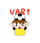サッカーサポータースタンプ(黄色)（個別スタンプ：19）