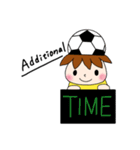 サッカーサポータースタンプ(黄色)（個別スタンプ：21）