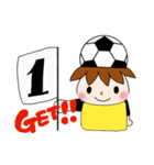 サッカーサポータースタンプ(黄色)（個別スタンプ：31）
