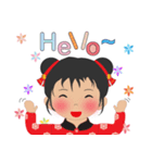 超実用的な毎日の語彙、かわいい女の子(英)（個別スタンプ：1）