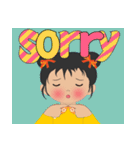 超実用的な毎日の語彙、かわいい女の子(英)（個別スタンプ：7）