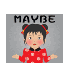 超実用的な毎日の語彙、かわいい女の子(英)（個別スタンプ：11）