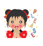 超実用的な毎日の語彙、かわいい女の子(英)（個別スタンプ：14）