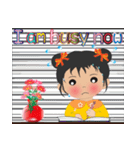 超実用的な毎日の語彙、かわいい女の子(英)（個別スタンプ：16）