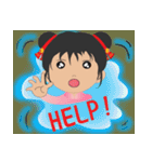 超実用的な毎日の語彙、かわいい女の子(英)（個別スタンプ：21）