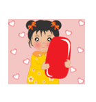 超実用的な毎日の語彙、かわいい女の子(英)（個別スタンプ：33）