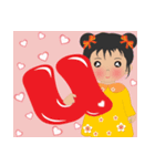 超実用的な毎日の語彙、かわいい女の子(英)（個別スタンプ：35）