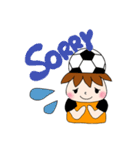 サッカーサポータースタンプ(オレンジ)（個別スタンプ：5）