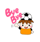 サッカーサポータースタンプ(オレンジ)（個別スタンプ：6）