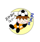 サッカーサポータースタンプ(オレンジ)（個別スタンプ：7）