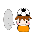 サッカーサポータースタンプ(オレンジ)（個別スタンプ：9）