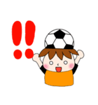 サッカーサポータースタンプ(オレンジ)（個別スタンプ：10）