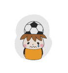 サッカーサポータースタンプ(オレンジ)（個別スタンプ：17）