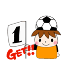 サッカーサポータースタンプ(オレンジ)（個別スタンプ：31）