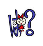 赤の女の子（個別スタンプ：1）
