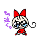 赤の女の子（個別スタンプ：3）