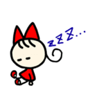 赤の女の子（個別スタンプ：4）