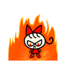 赤の女の子（個別スタンプ：12）