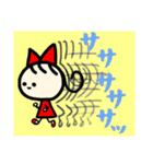 赤の女の子（個別スタンプ：19）