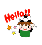 サッカーサポータースタンプ(緑)（個別スタンプ：2）