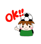 サッカーサポータースタンプ(緑)（個別スタンプ：3）