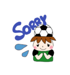サッカーサポータースタンプ(緑)（個別スタンプ：7）
