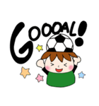 サッカーサポータースタンプ(緑)（個別スタンプ：14）