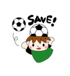 サッカーサポータースタンプ(緑)（個別スタンプ：15）