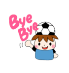 サッカーサポータースタンプ(水色)（個別スタンプ：4）