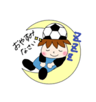 サッカーサポータースタンプ(水色)（個別スタンプ：7）