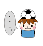 サッカーサポータースタンプ(水色)（個別スタンプ：9）